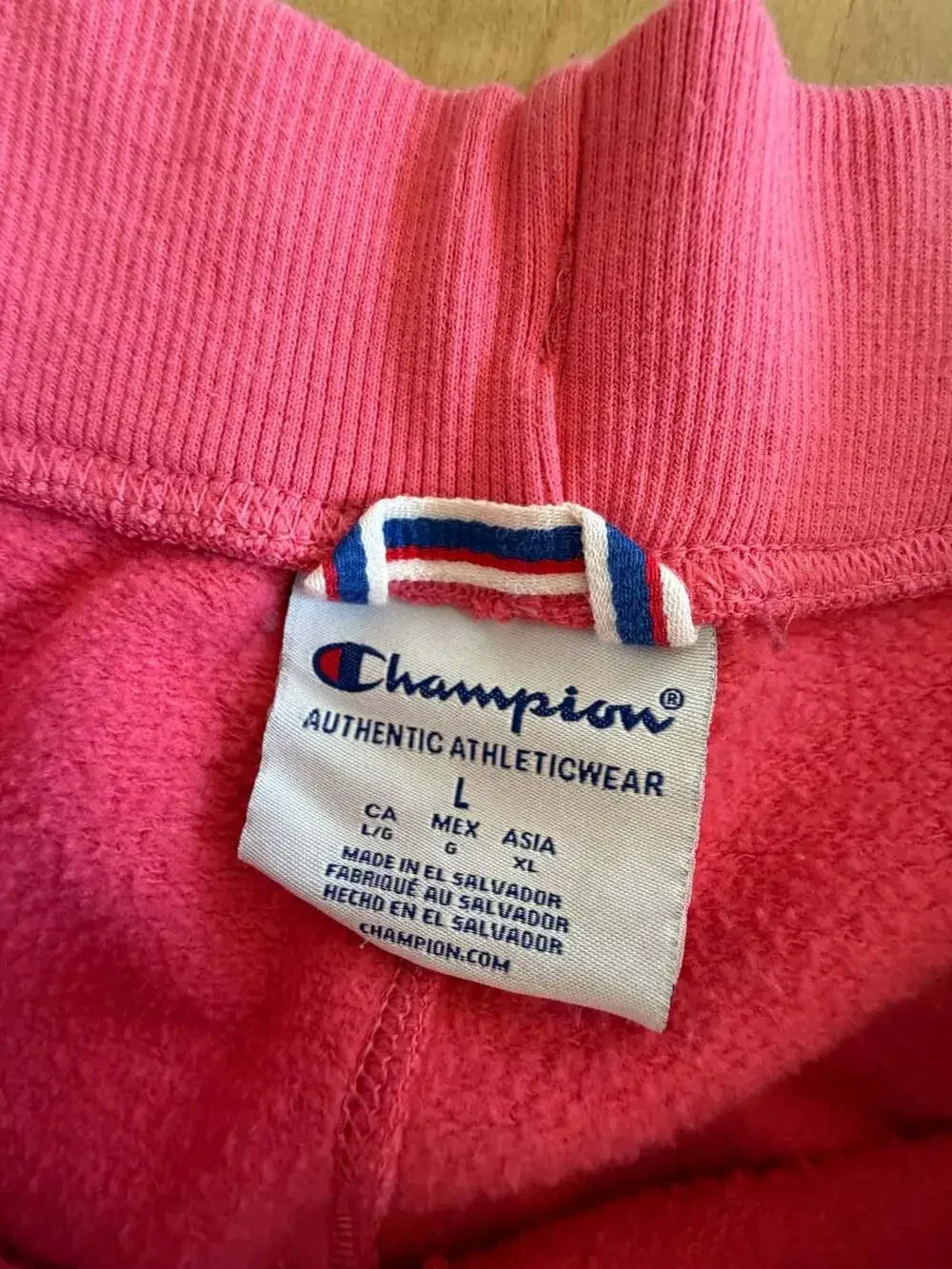 Champion GF536 Hot Pink Script Logo Hoodie Sweatsuit Women's Size Large